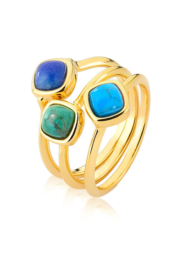 3 Stone Matiz Ring in Ocean