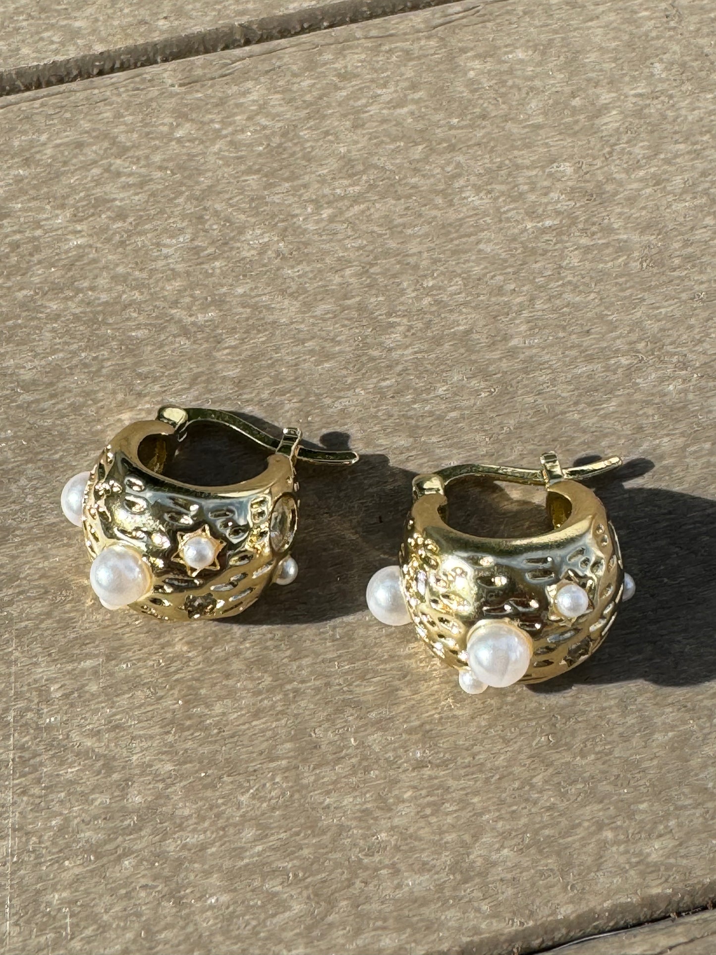 A Gold Nugget Earring