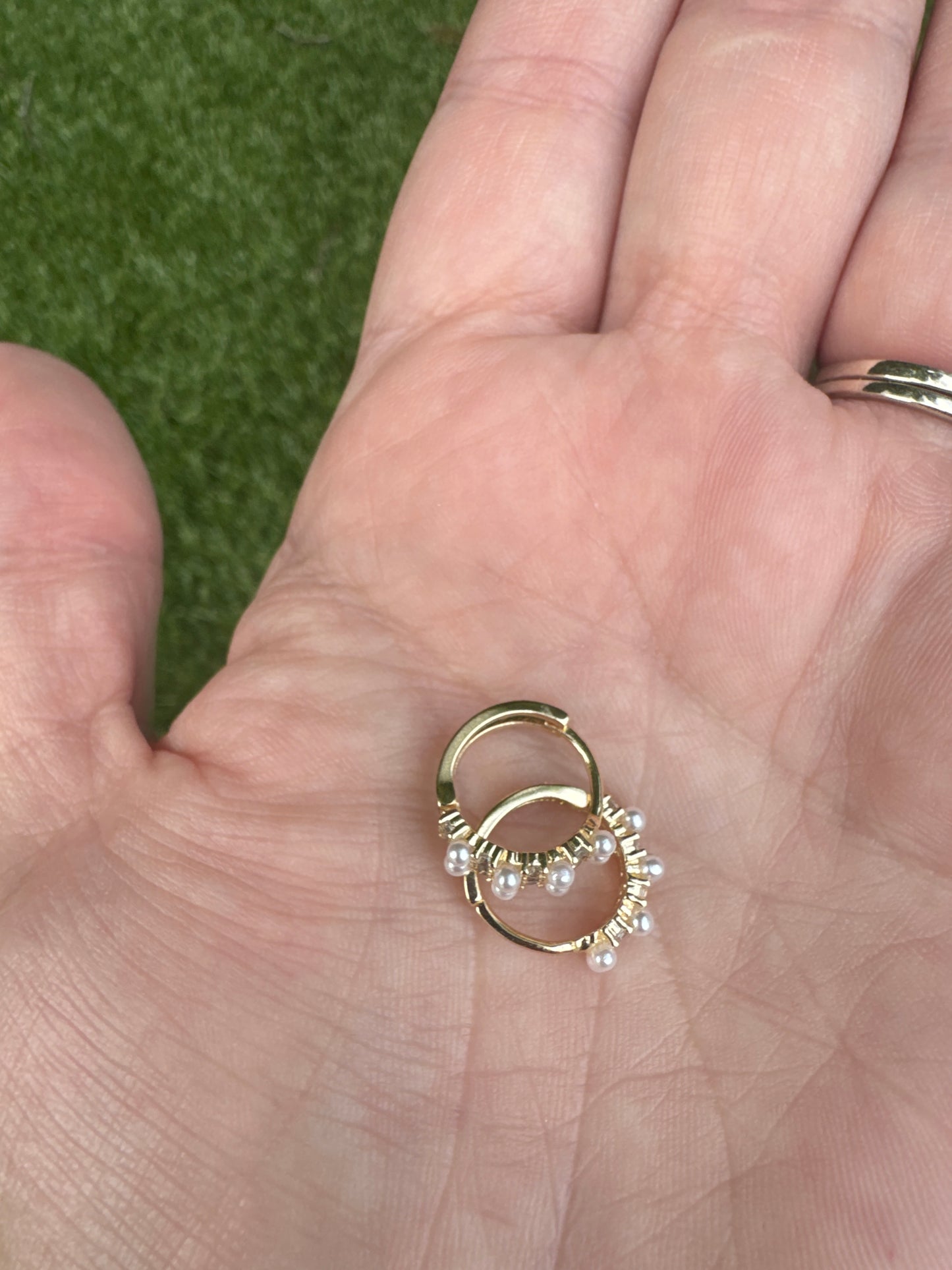 Mini Pearl Huggie Earring