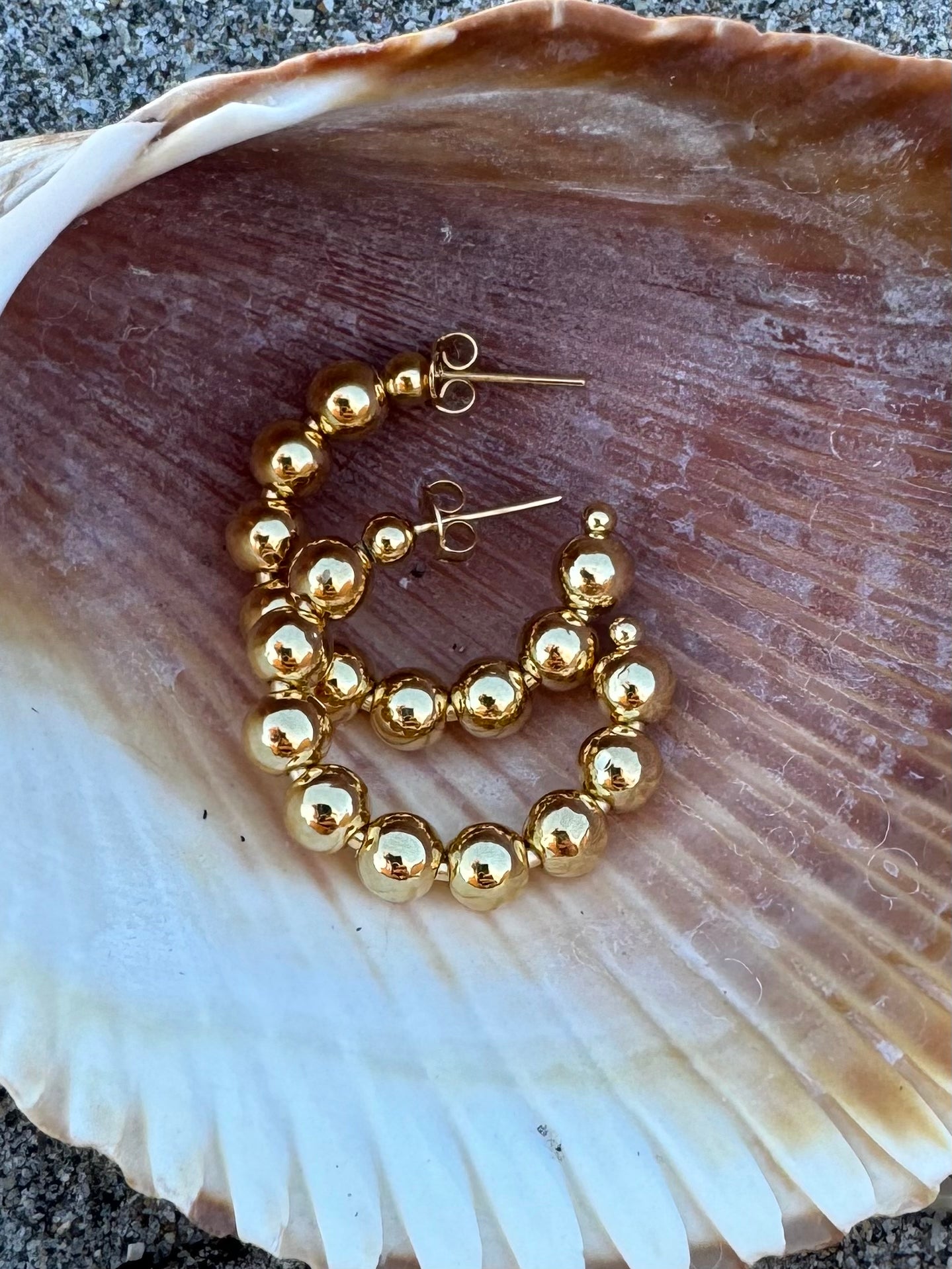 Gold Ball Hoops