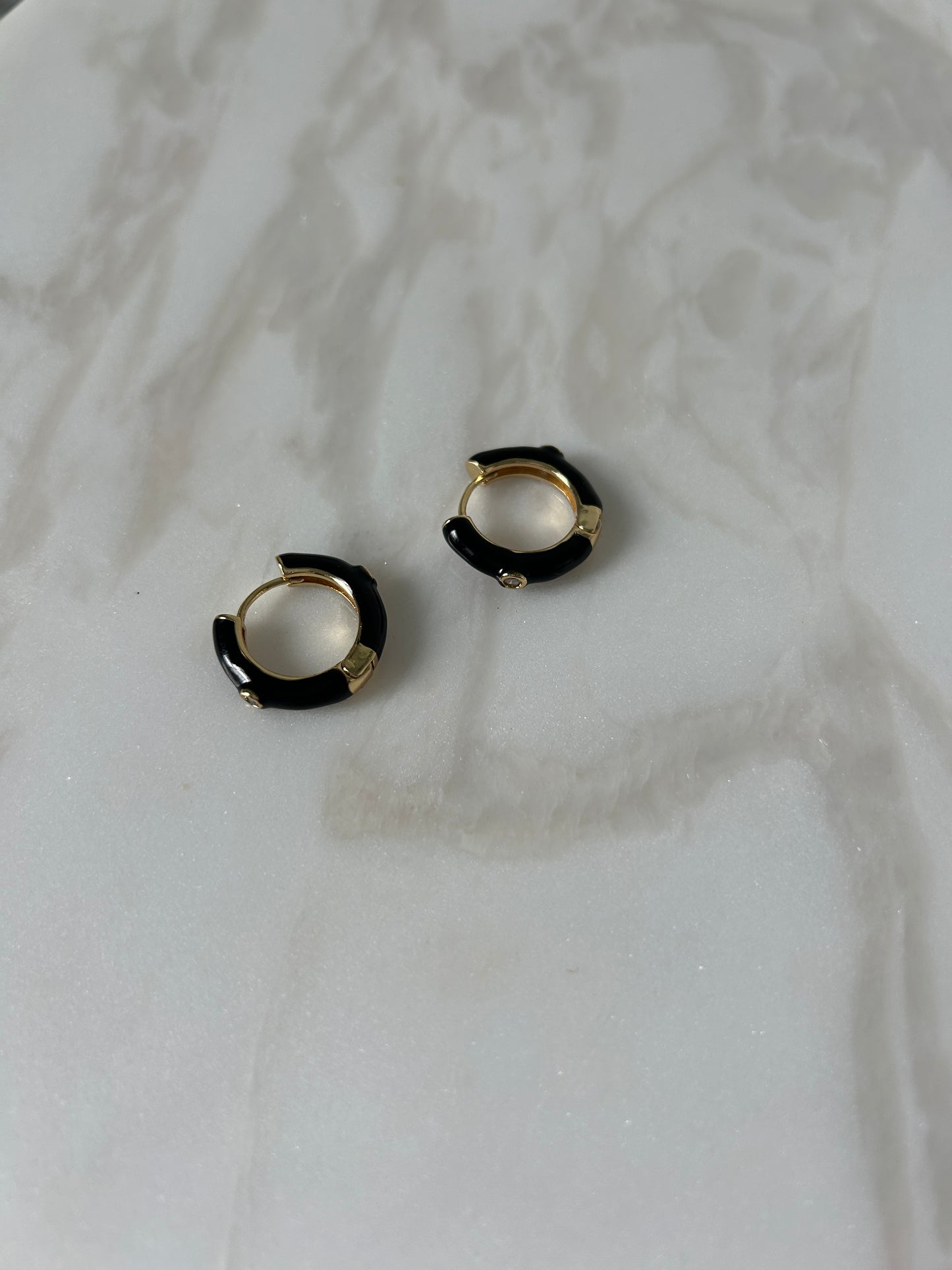 Enamel Hoop Earrings