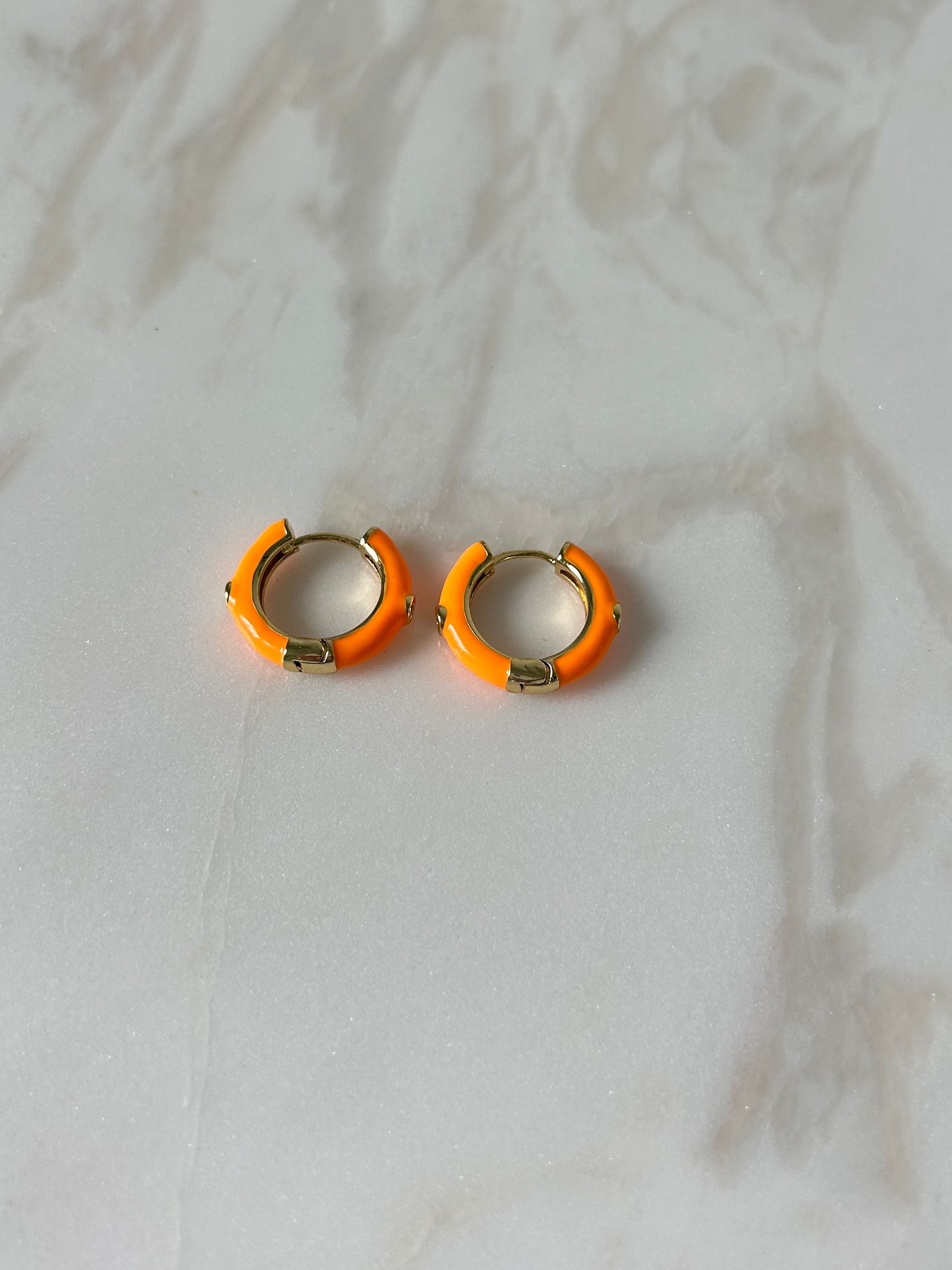 Enamel Hoop Earrings