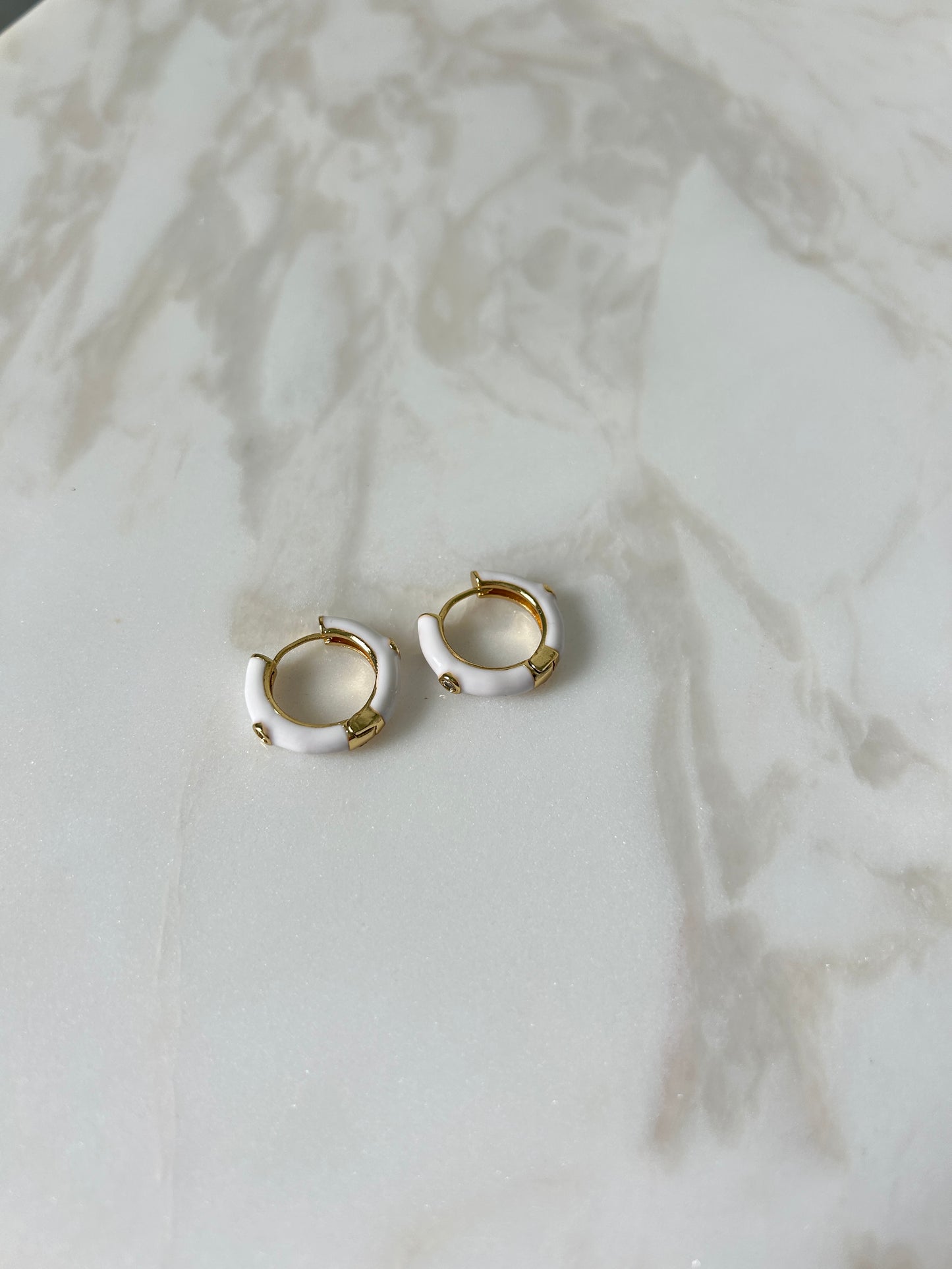 Enamel Hoop Earrings