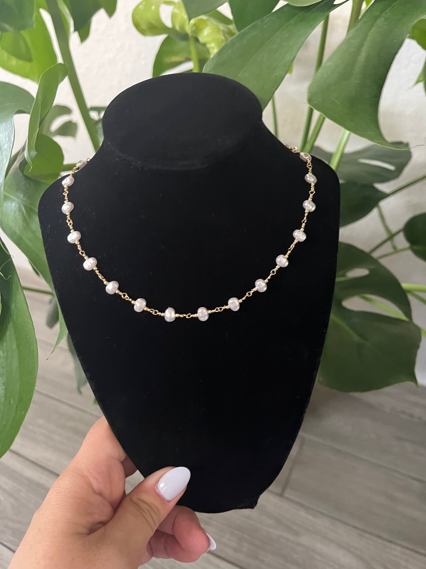 Pearl and Link Necklace
