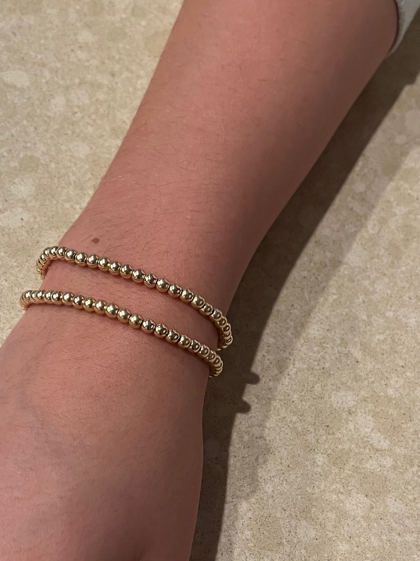 Beaded gold bracelet