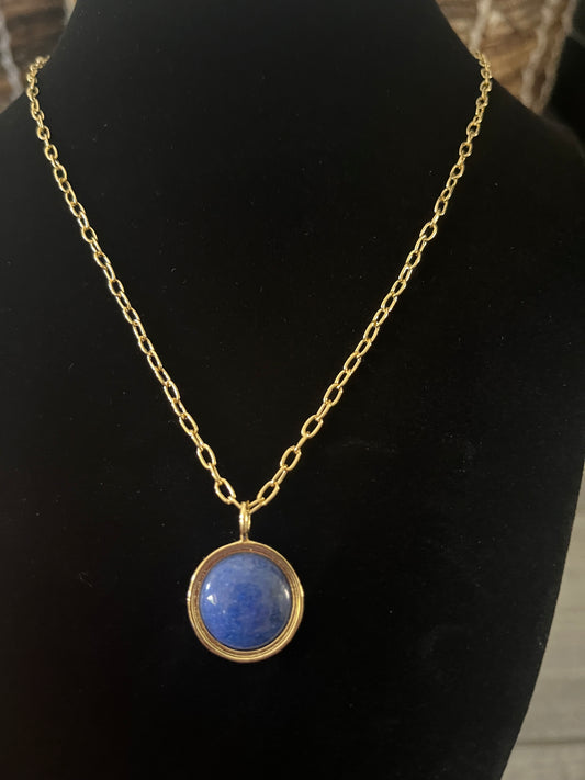 Blue Stone Pendent Necklace